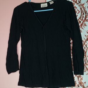 Black 3/4 sleeve cardigan